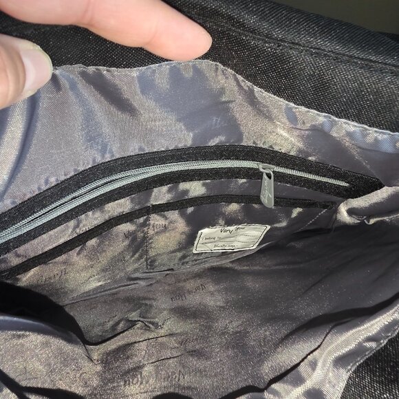 Thirty-One Gifts Quilted Black Backpack – Gray Trim, Adjustable Straps - Picture 6 of 6